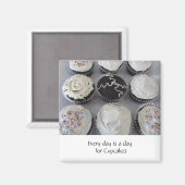 Fancy-Cupcakes mit Sprüchen Magnet (Vorderseite/Rückseite)