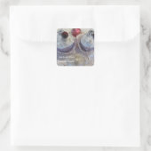 Fancy-Cupcakes Quadratischer Aufkleber (Tasche)