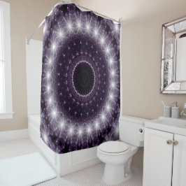 Fancy Delicate Black & White Lace Pattern Duschvorhang