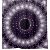 Fancy Delicate Black & White Lace Pattern Duschvorhang (Vorderseite)