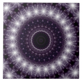 Fancy Delicate Black & White Lace Pattern Fliese