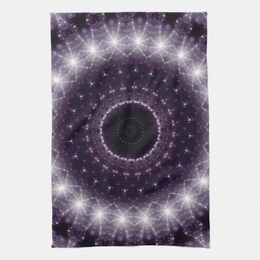 Fancy Delicate Black & White Lace Pattern Geschirrtuch (Vertikal)