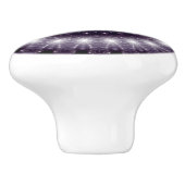 Fancy Delicate Black & White Lace Pattern Keramikknauf (Seitenansicht)