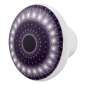 Fancy Delicate Black & White Lace Pattern Keramikknauf (Rechts)