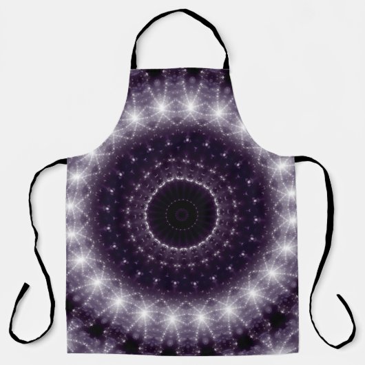 Fancy Delicate Black & White Lace Pattern Schürze (Vorderseite)