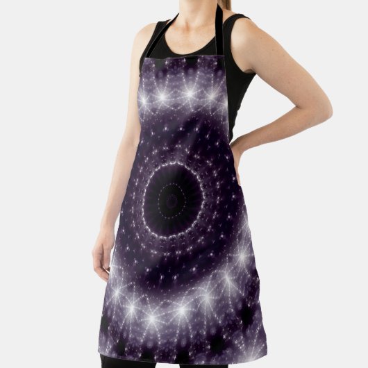 Fancy Delicate Black & White Lace Pattern Schürze (InSitu)