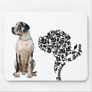 Fancy Deutsche Dogge Porträt Mousepad