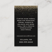 Fancy Dress Seamstress Business Card Visitenkarte (Rückseite)