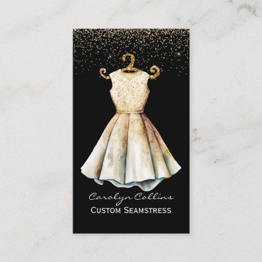 Fancy Dress Seamstress Business Card Visitenkarte (Vorderseite)