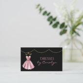 Fancy Dress Tailor Glittery Business Card Visitenkarte (Stehend Vorderseite)