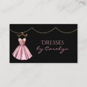 Fancy Dress Tailor Glittery Business Card Visitenkarte (Vorderseite)