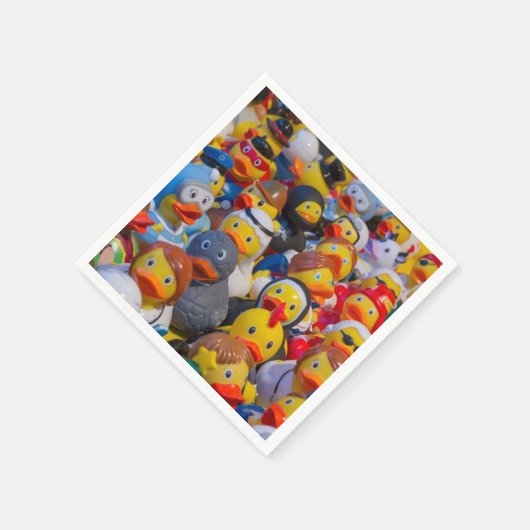Fancy Dressed Yellow Plastic Ducks Serviette (Ecke)