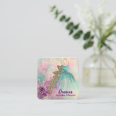 Fancy Dresses Tailor Abstract Glitter Quadratische Visitenkarte (Stehend Vorderseite)