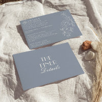 Fancy Dusty Blue Florale Boho-Chic-Hochzeitsdetail