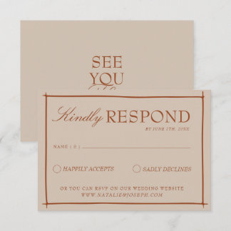 Fancy Ethereal Schleier Boho Old Money Chic Hochze RSVP Karte