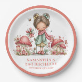Fancy Fairy 8. Geburtstag Rosa Papier Teller (Vorderseite)