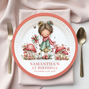 Fancy Fairy 8. Geburtstag Rosa Papier Teller