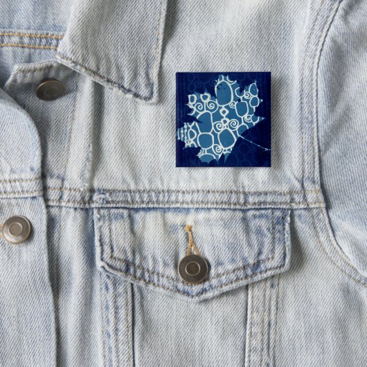 Fancy Fall Cyanotyp Pinback Button (Beispiel)