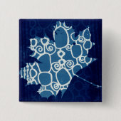Fancy Fall Cyanotyp Pinback Button (Vorderseite)