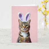 Fancy Feline Freund Karte (Gelbe Blume)