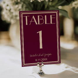  Fancy Fig Beige Old Money Wedding Table Number Einladung