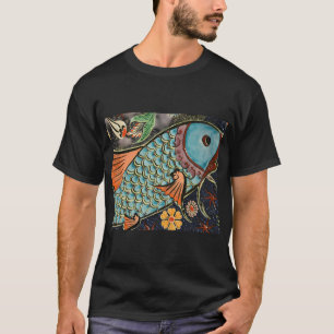 Fancy-Fisch-Mosaik-Künstlerisches Muster Sticker T T-Shirt