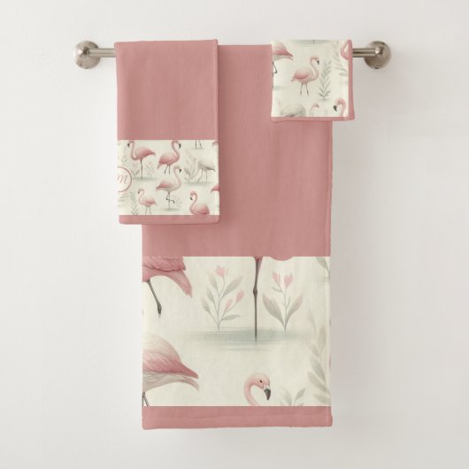 Fancy Flamingo Badhandtuch Set (Insitu)