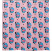 Fancy Flamingo Duschvorhang (Vorderseite)