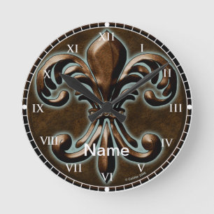 Fancy Fleur De Lis Uhr 