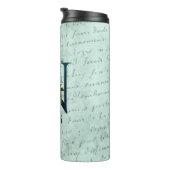 Fancy Floral Monogramm Anfangsbuchstabe N Thermosbecher (Nach rechts gedreht)