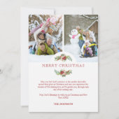 Fancy Floral Poinsettias Garland Christmas Photos (Vorderseite)