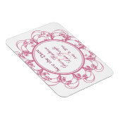 Fancy Floral Save the Date Magnet (Rechte Seite)