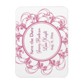 Fancy Floral Save the Date Magnet (Vertikal)