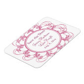 Fancy Floral Save the Date Magnet (Linke Seite)
