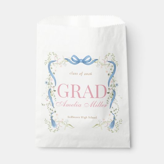 Fancy Florals Abschlussfeier Geschenktütchen (Vorderseite)