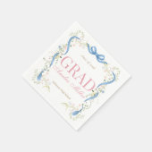 Fancy Florals Abschlussfeier Serviette (Ecke)