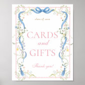 Fancy Florals Abschlusskarten und Geschenke Schild (Vorne)