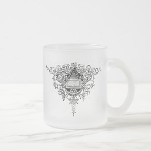 Fancy Flourish Glas-Mokkatasse mit Frosting Mattglastasse