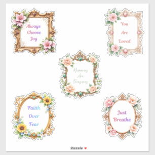 Fancy Frames Affirmations Aufkleberbogen Aufkleber