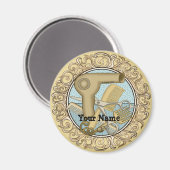 Fancy-Friseurin-Magnet Magnet (Vorderseite/Rückseite)