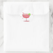 Fancy-Getränk Runder Aufkleber (Tasche)