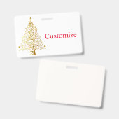 Fancy Gold Christmas Tree Thunder_Cove  Ausweis (Vorder- & Rückseite)