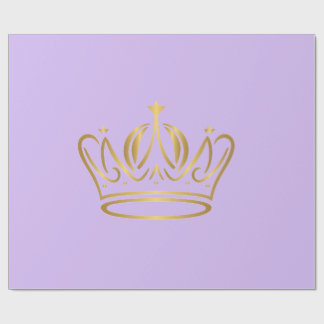 fancy goldene Kronen-Symbol geschenk in lila Geschenkpapier