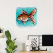 Fancy Goldfisch Poster (Heimbüro)
