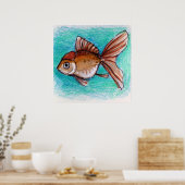 Fancy Goldfisch Poster (Küche)