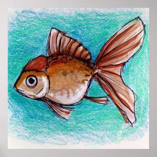 Fancy Goldfisch Poster (Vorne)