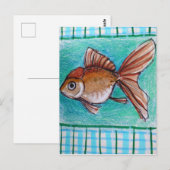 Fancy Goldfisch Postkarte (Vorne/Hinten)