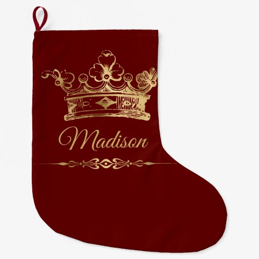 Fancy Goldkrone Großer Weihnachtsstrumpf (Vorderseite)