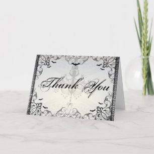 Fancy Gothic Fledermäuse Halloween Hochzeit Danke