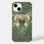 Fancy Green Steampunk Schmetterling Case-Mate iPhone Hülle (Rückseite)